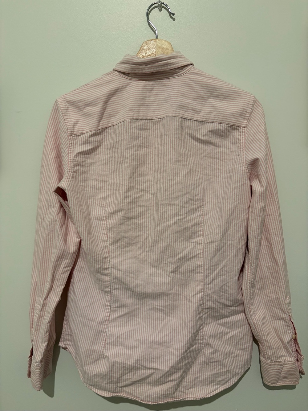 Ralph Lauren Pinstripe Oxford Shirt Pink Size Small Button Up Preppy 100% Cotton - Picture 9 of 13